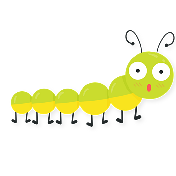 春季卡通毛毛虫矢量素材