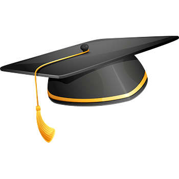 卡通书本学士帽