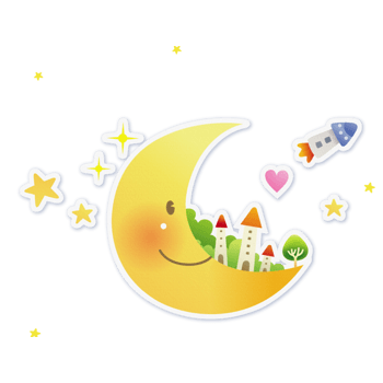 弯月剪影月亮矢量图卡通月牙