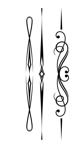 曲线黑色分割线矢量素材