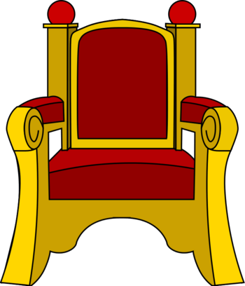 黄色红色的卡通高贵座椅