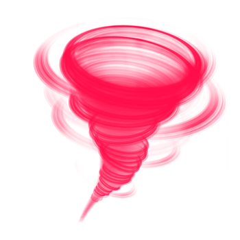 红色龙卷风旋风卡通手绘