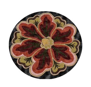 精美圆形布艺刺绣花纹