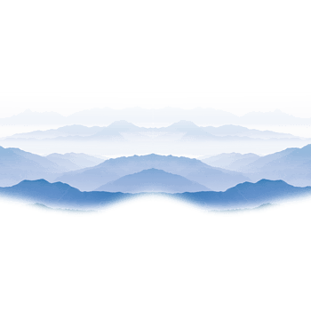 蓝色朦胧远山素材