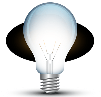 明亮钨丝灯泡矢量素材