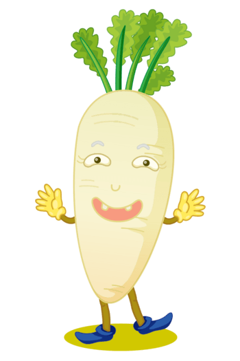 卡通白萝卜人