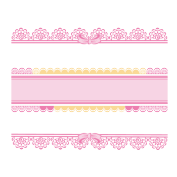 粉色蕾丝风边框元素