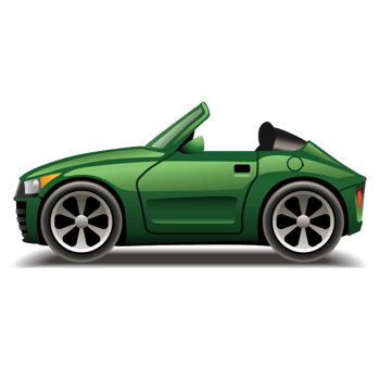 矢量绿色敞篷跑车