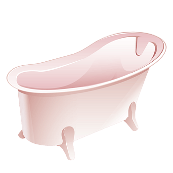 红色卡通浴缸浴盆