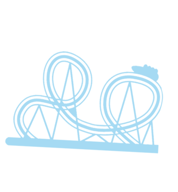 过山车简易画卡通手绘装饰元素