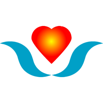 一颗心被两个叶片托举