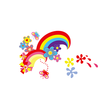 彩虹花朵