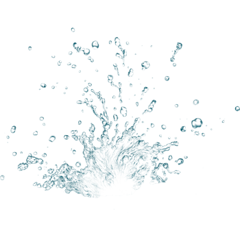 透明飞溅水花