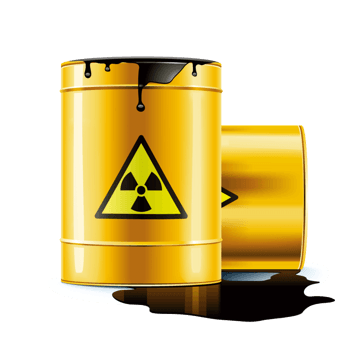 黄色质感油桶放射性物质