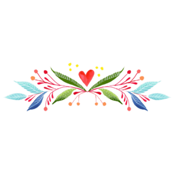 桃心装饰分割线