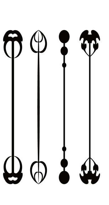 4个黑色竖分割线