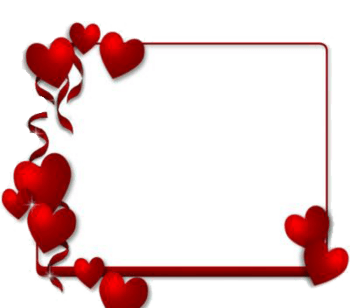 矢量卡通心形边框素材