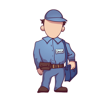 蓝色工人师傅挎包