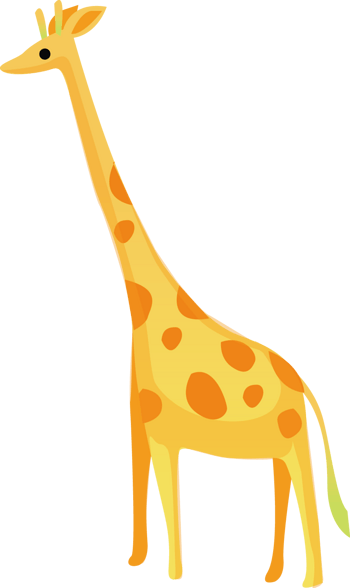 彩色长颈鹿矢量图