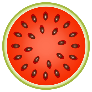 卡通手绘切开的西瓜