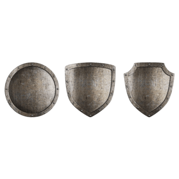 三个盾牌特写