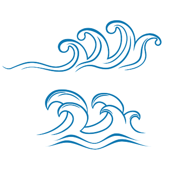 矢量海浪纹理蓝色小浪花