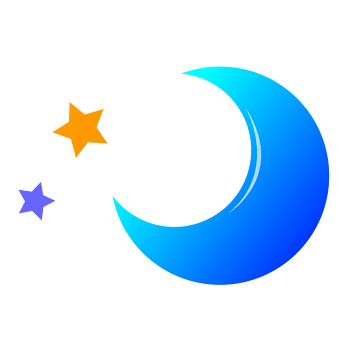 弯弯的月亮挂着牌子