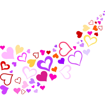 一串爱心装饰背景
