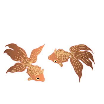 两只金鱼免扣素材