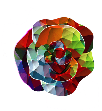 矢量手绘几何玫瑰