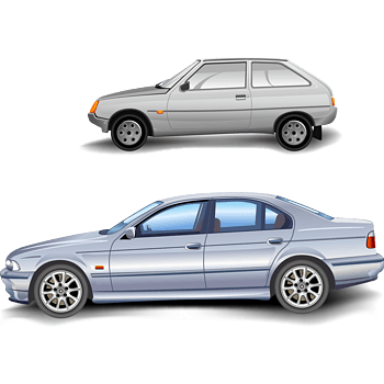 矢量手绘汽车侧视图