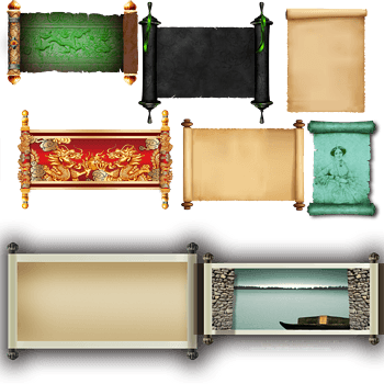 画轴卷轴免抠元素图片_元素素材2265065_万素网