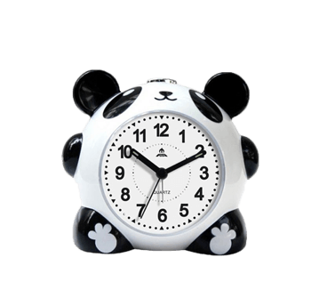 黑色熊猫闹钟