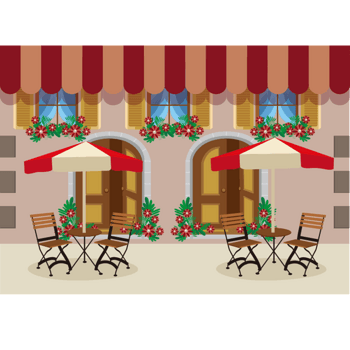 室外咖啡厅场景