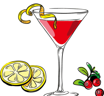 卡通手绘鸡尾酒