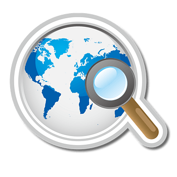 矢量地球放大镜