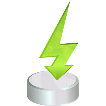 绿色闪电箭头模型