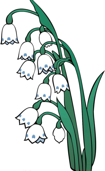 万素网 免抠元素 卡通手绘 手绘蓝色兰花