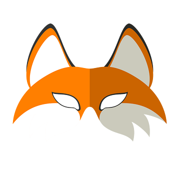 面具狐狸涂色设计图片图片