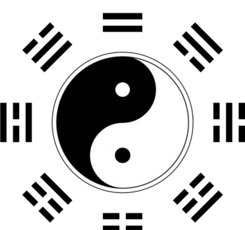 黑白八卦阵素材背景