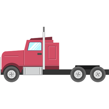 卡通红色货车矢量
