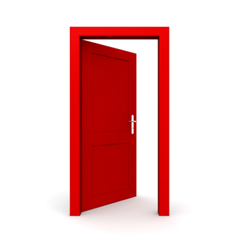 红色的门免抠元素图片