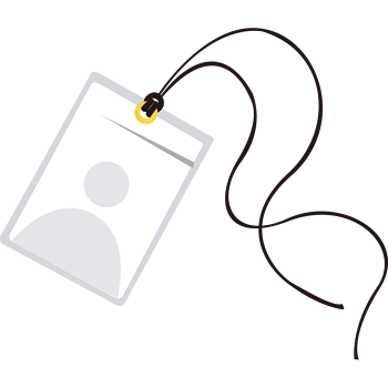 手绘工作证素材