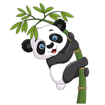 趴在竹子上大熊猫