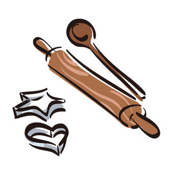 手绘擀面杖图样