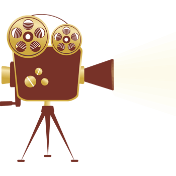 电影放映机卡通背景矢量图