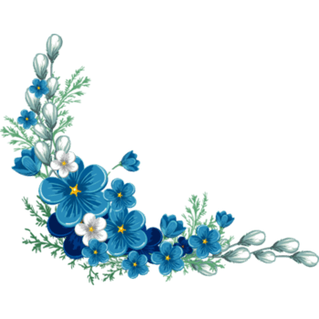 手绘蓝色花 素材 免费手绘蓝色花图片素材 手绘蓝色花素材大全 万素网