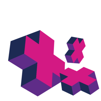 紫色立体方块排列组合