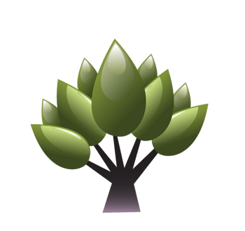 绿色可爱卡通小树