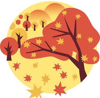 四季变换的树叶